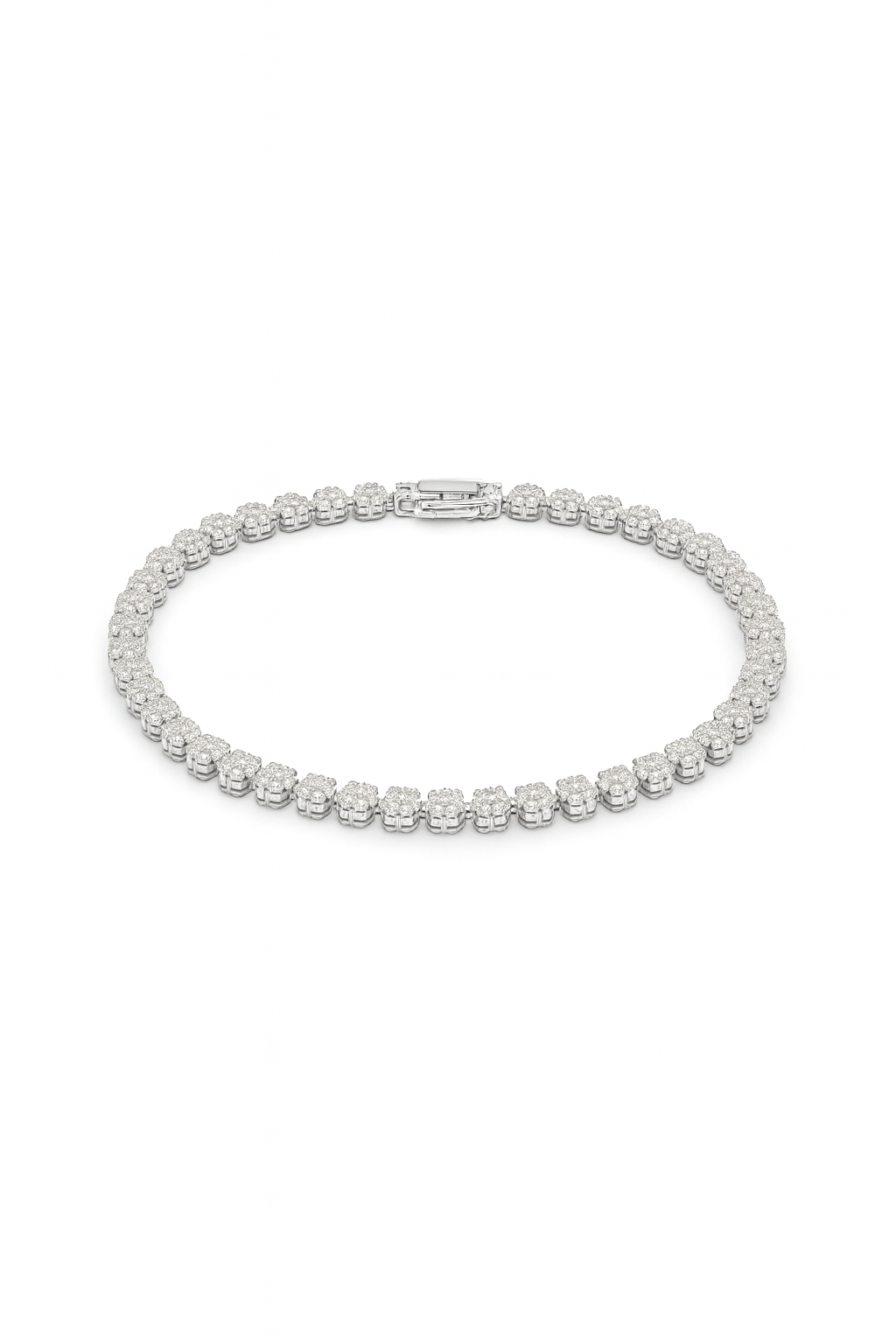 Diamond Cluster Tennis Bracelet