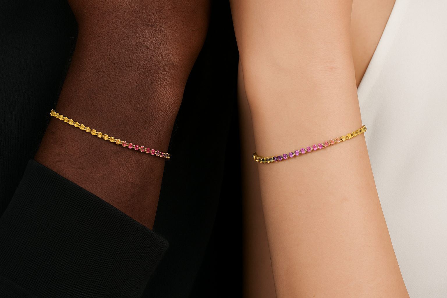 Rainbow Sapphire Tennis Bracelet