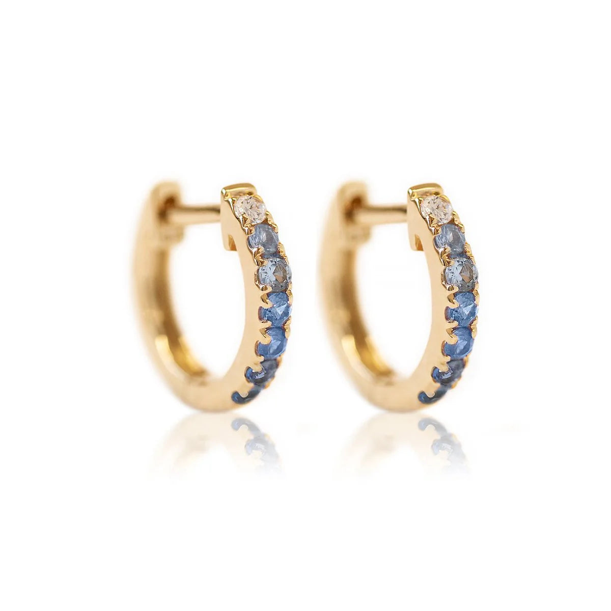 Ombre Gemstone Huggies