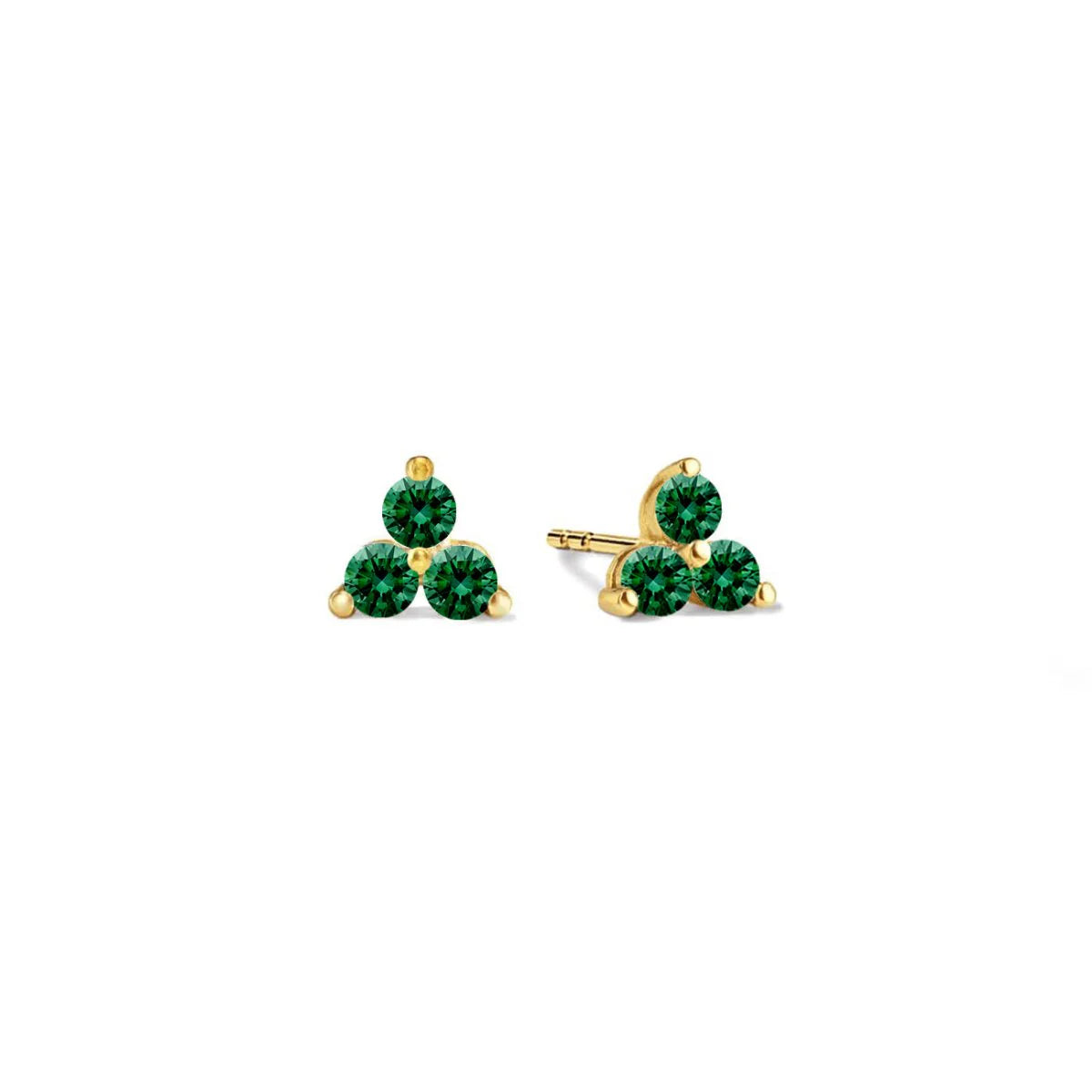 Gemstone Clover Studs
