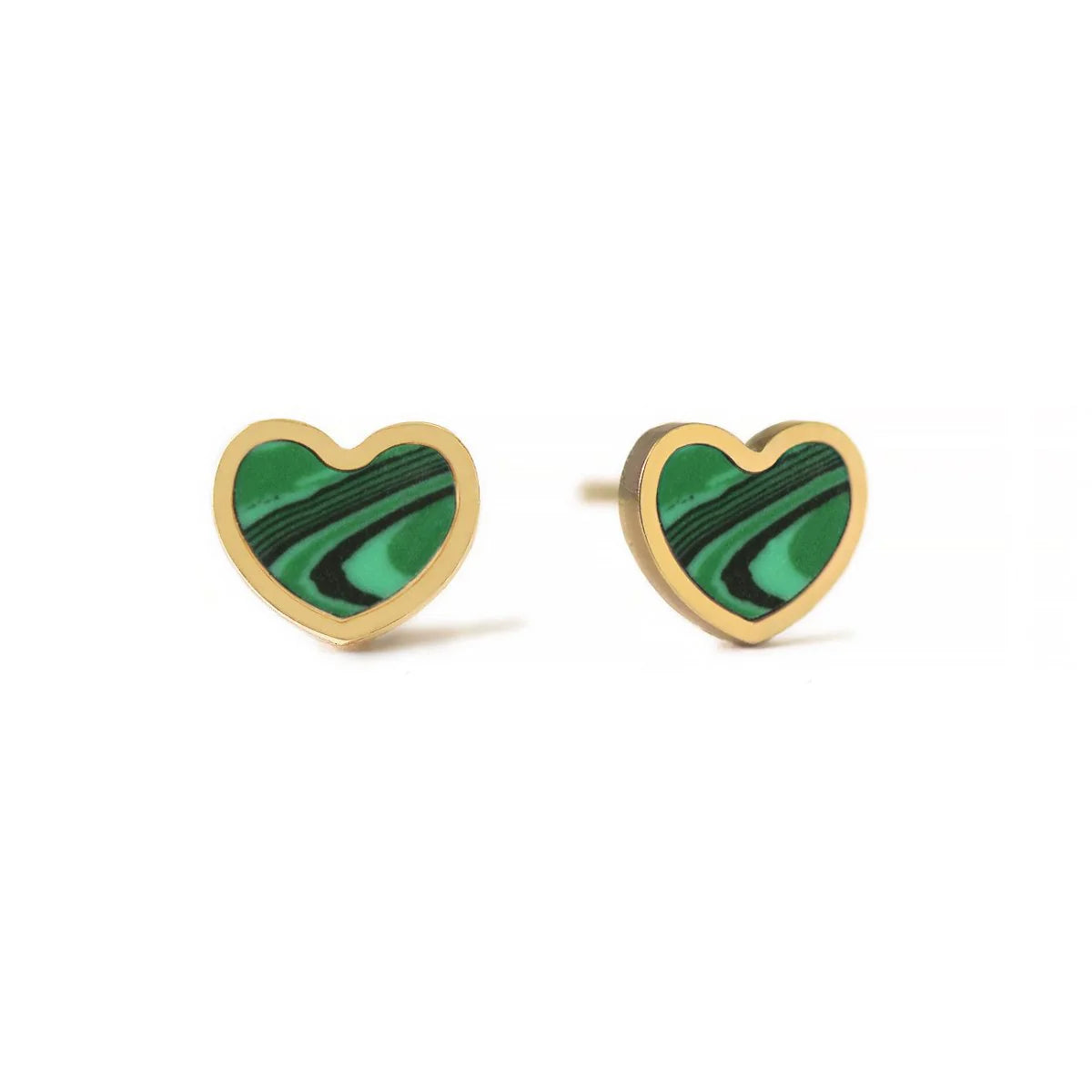 Gemstone Heart Studs