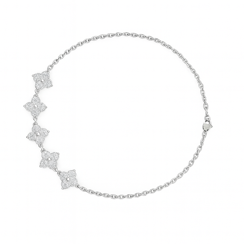 Fleur Étoilée Moissanite Bracelet