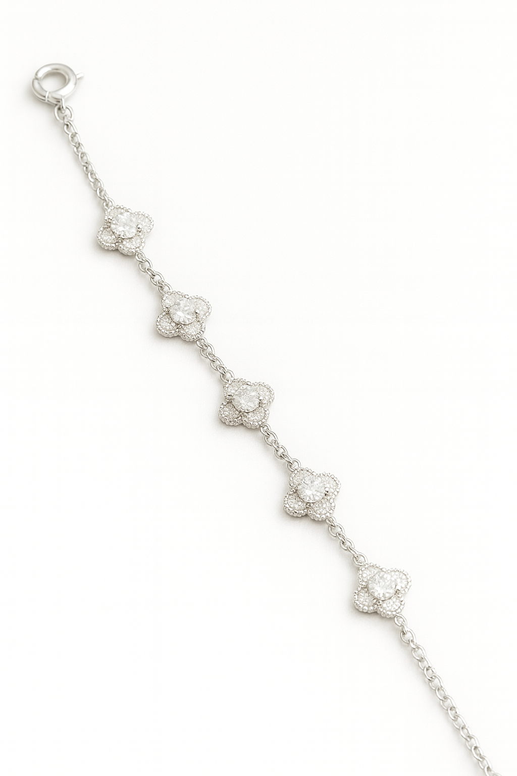 Lustre Clover Moissanite Bracelet