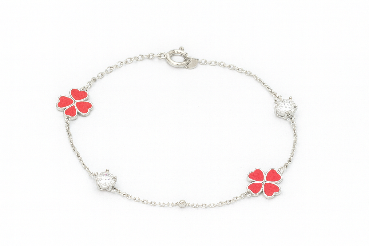 Crimson Clover Bracelet