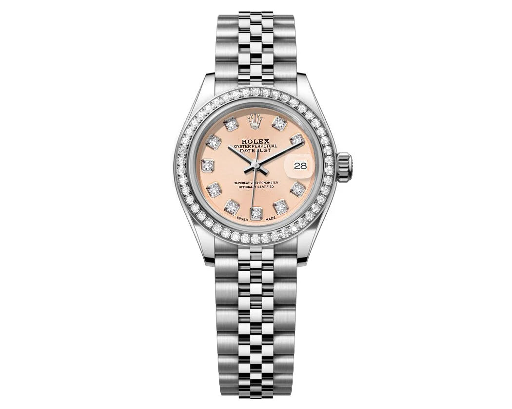 ROLEX DATEJUST 26MM SALMON DIAL-DIAMOND BEZEL 1.50CT