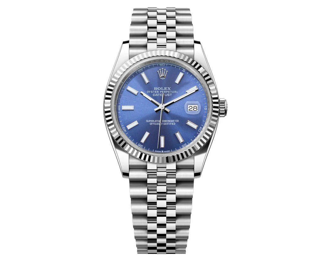 ROLEX DATE-JUST 36MM JUBILEE SS - BLUE DIAL