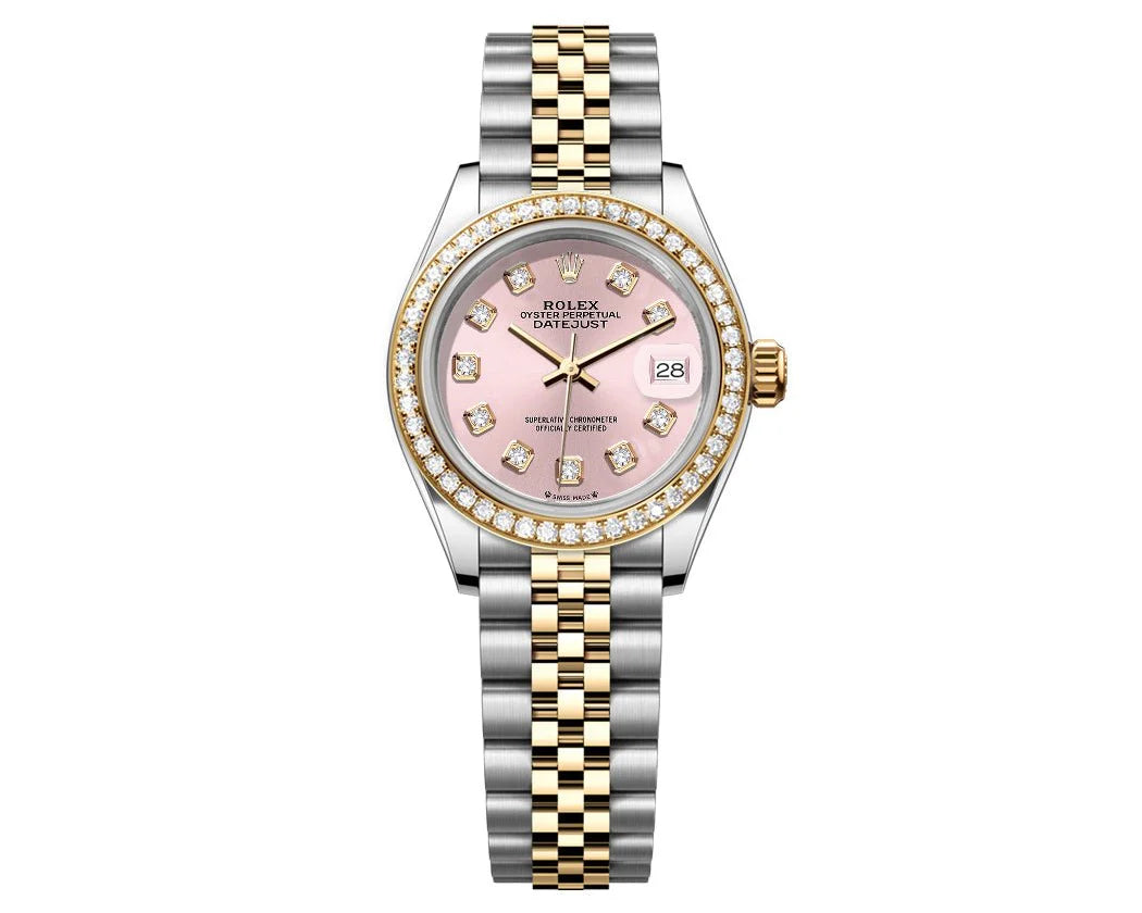 ROLEX DATEJUST 26MM PINK GEM DIAL-DIAMOND BEZEL 1.50CT