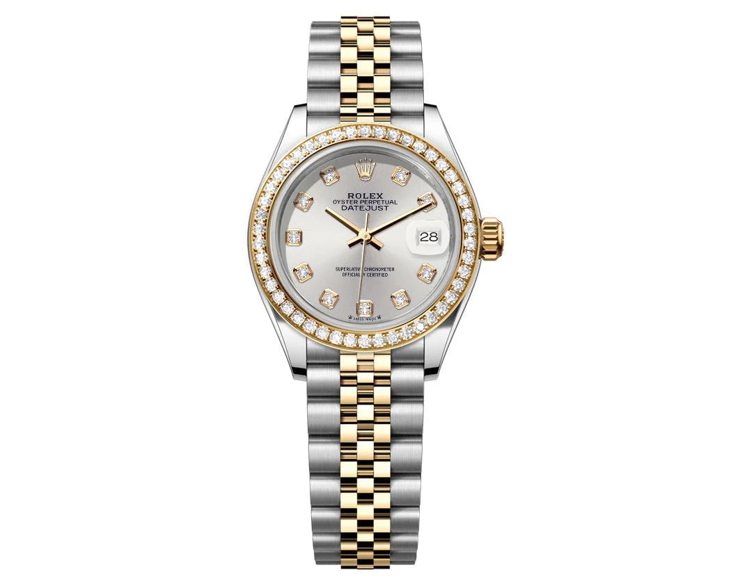 ROLEX DATEJUST 26MM SILVER GEM DIAL-DIAMOND BEZEL 1.50CT