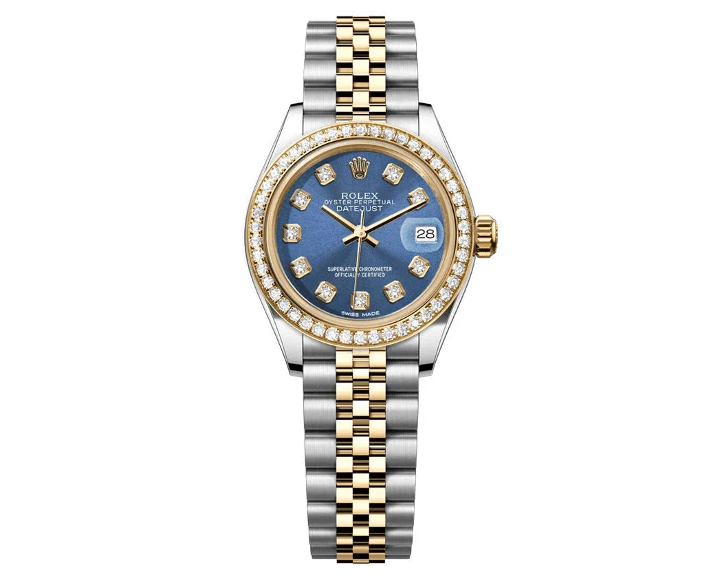 ROLEX DATEJUST 26MM BLUE GEM DIAL-DIAMOND BEZEL 1.50CT