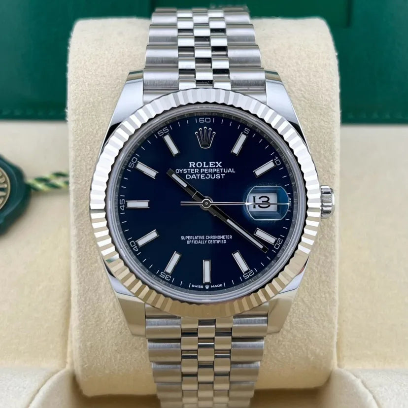 2025 Rolex Datejust 41 Fluted / Blue / Jubilee
