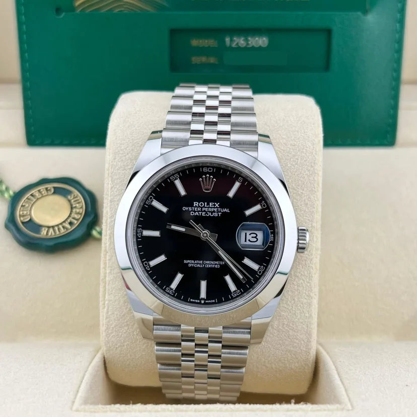 2025 Rolex Datejust 41 Smooth / Black / Jubilee