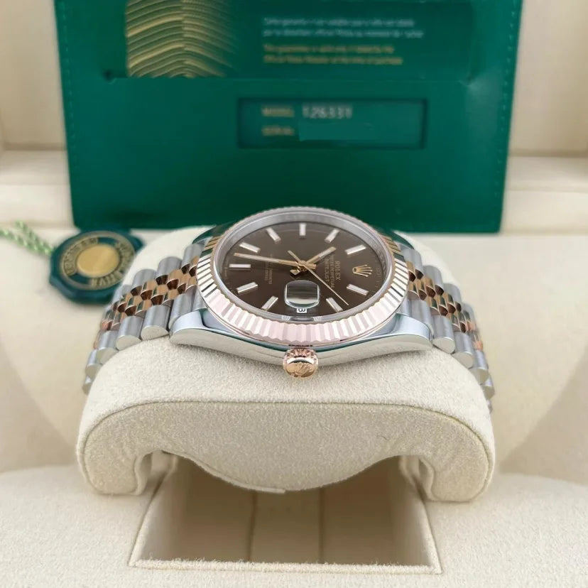 2024 Rolex Datejust 41 Two-Tone / Fluted / Chocolate / Jubilee