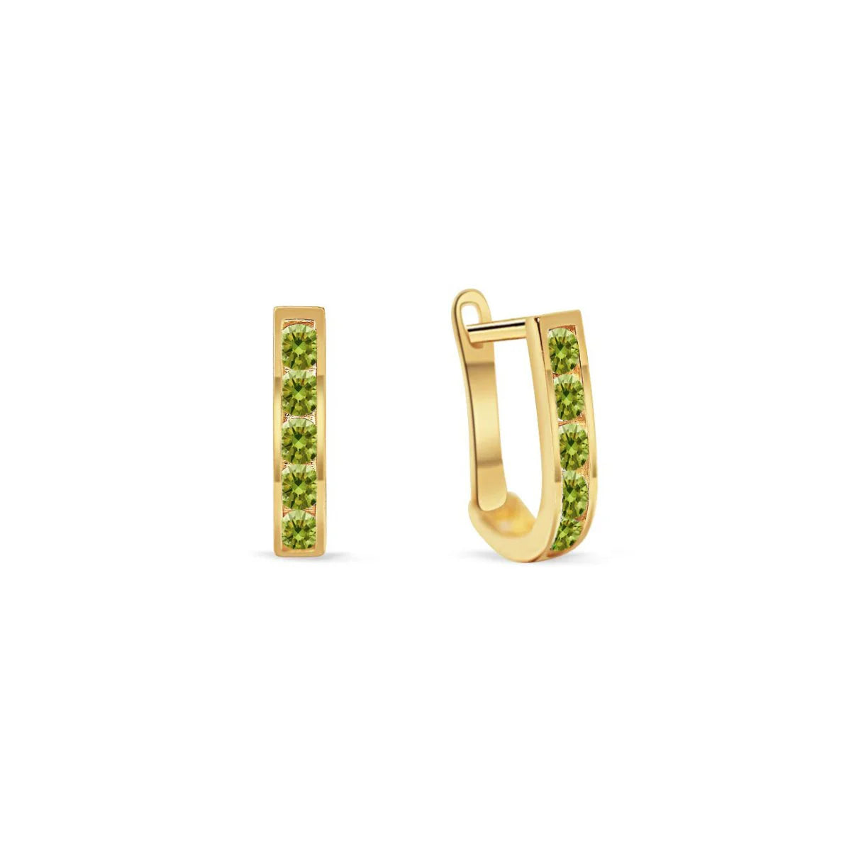 U Birthstone Huggies