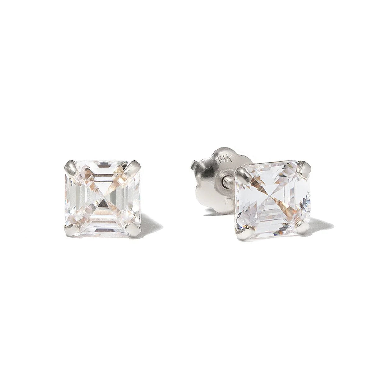 Asscher Cut Gemstone Studs