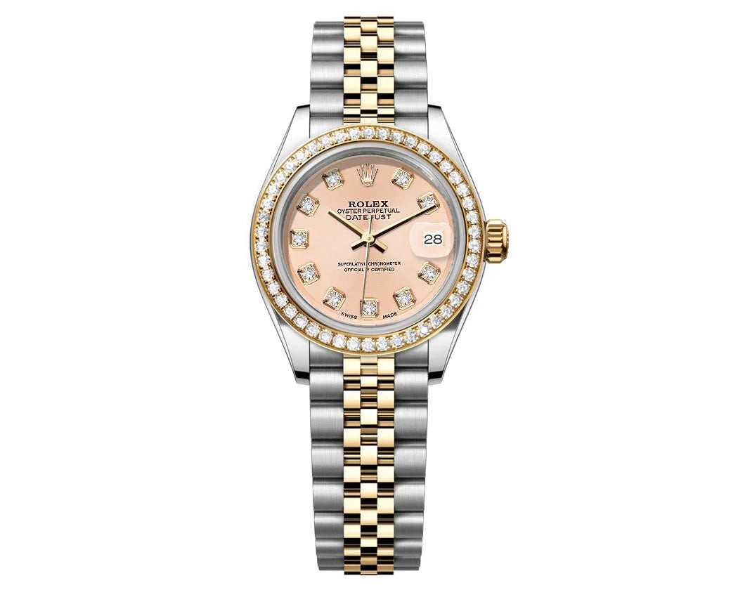 ROLEX DATEJUST 26MM SALMON DIAL-DIAMOND BEZEL 1.50CT