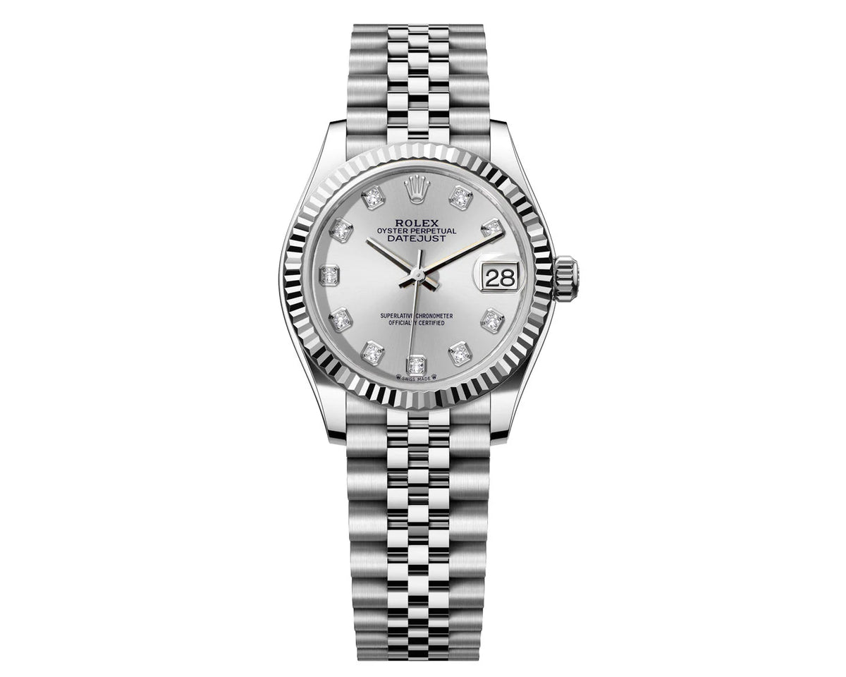 ROLEX DATEJUST 31MM JUBILEE STAINLESS STEEL-SILVER GEM DIAL