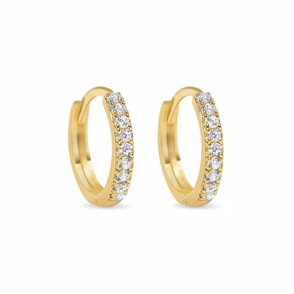 Round Huggie Hoops Earrings